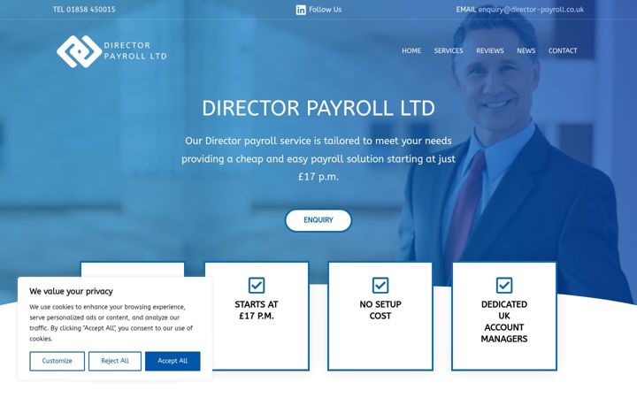 Zrzut ekranu director-payroll.co.uk
