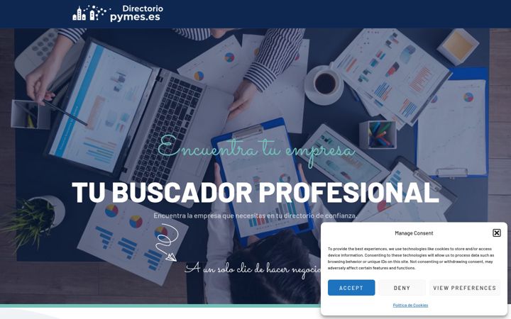 Ekraanipilt saidist directorio-pymes.es