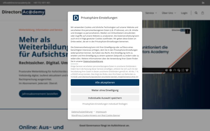 Screenshot του directorsacademy.de
