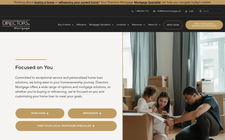 Screenshot of directorsmortgage.com
