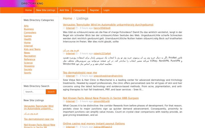 Screenshot of directory-king.com