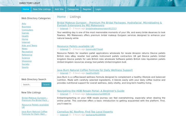 Screenshot of directory-legit.com