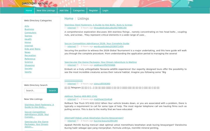 Screenshot of directory-nation.com