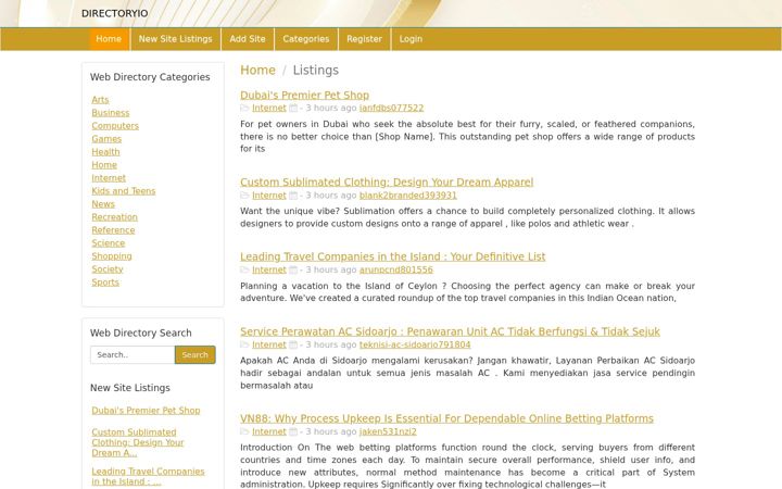 Screenshot of directoryio.com