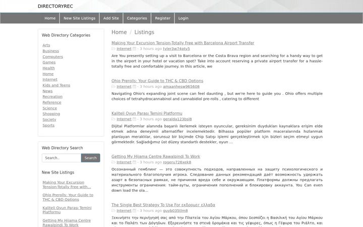 Screenshot of directoryrec.com