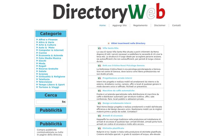 Screenshot of directoryweb.it