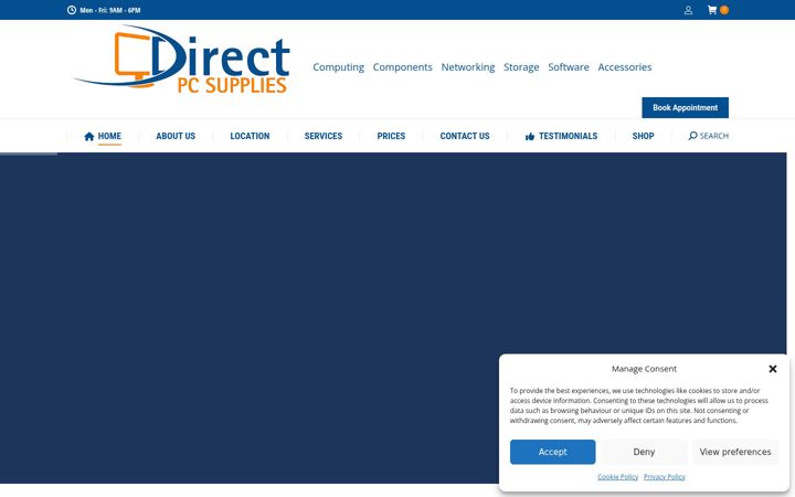 Screenshot of directpcsupplies.com
