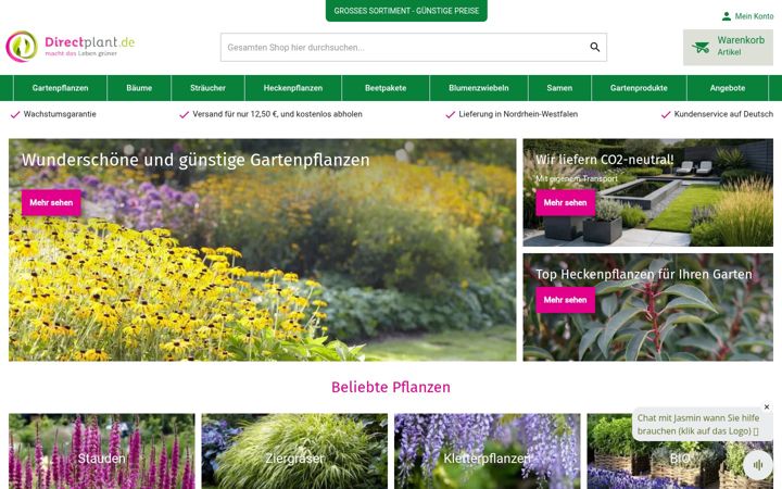 Screenshot του directplant.de