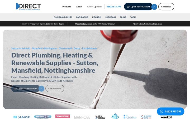 Zrzut ekranu directplumbing.co.uk