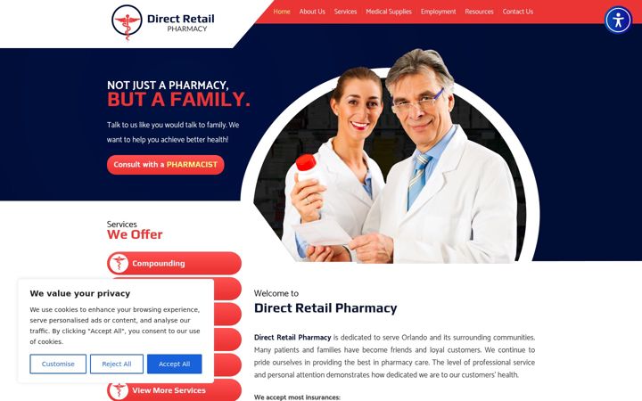 Screenshot of directretailrx.com