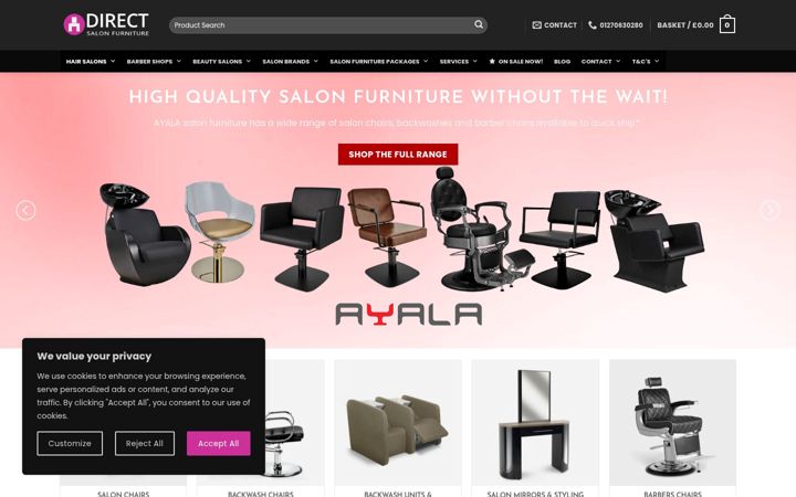 Zrzut ekranu directsalonfurniture.co.uk