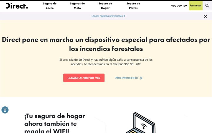 Ekraanipilt saidist directseguros.es
