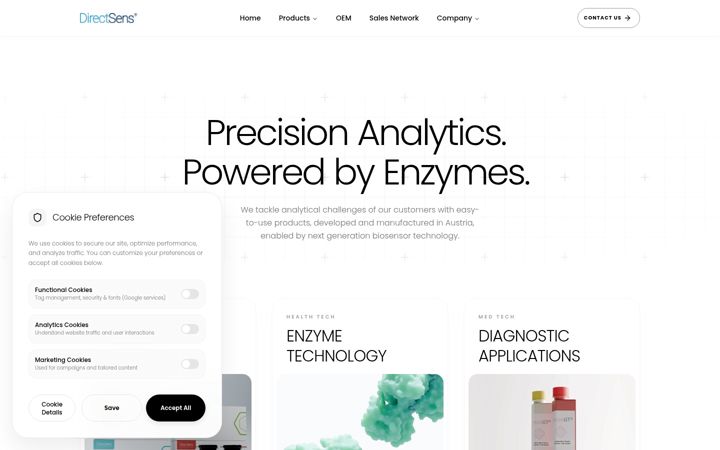 Screenshot of directsens.com