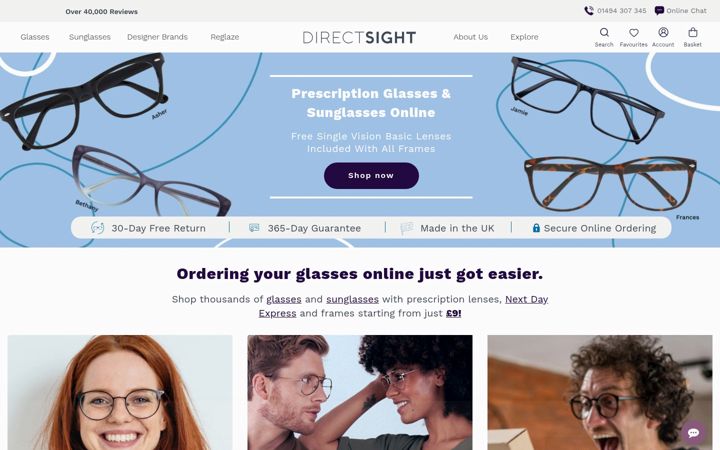 Zrzut ekranu directsight.co.uk