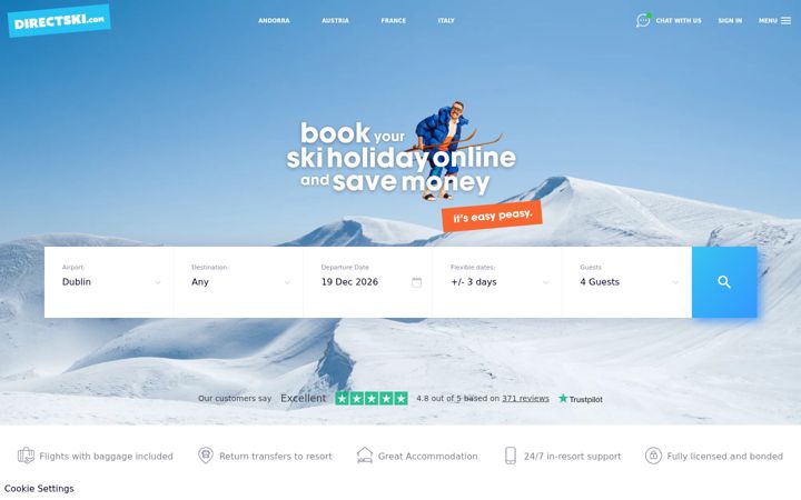 Screenshot of directski.com