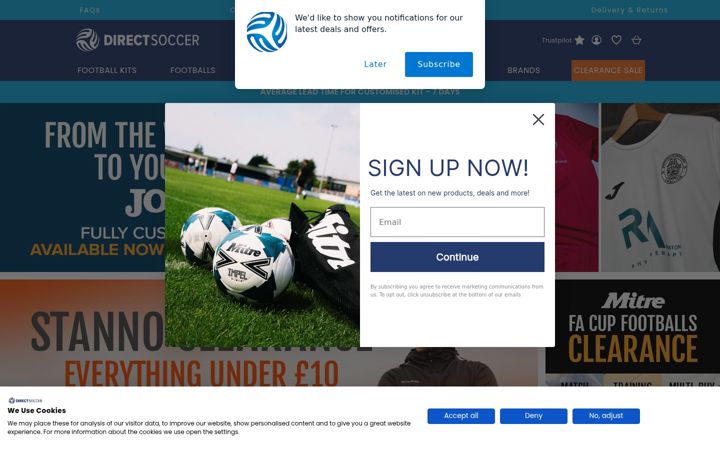 Screenshot of directsoccer.co.uk