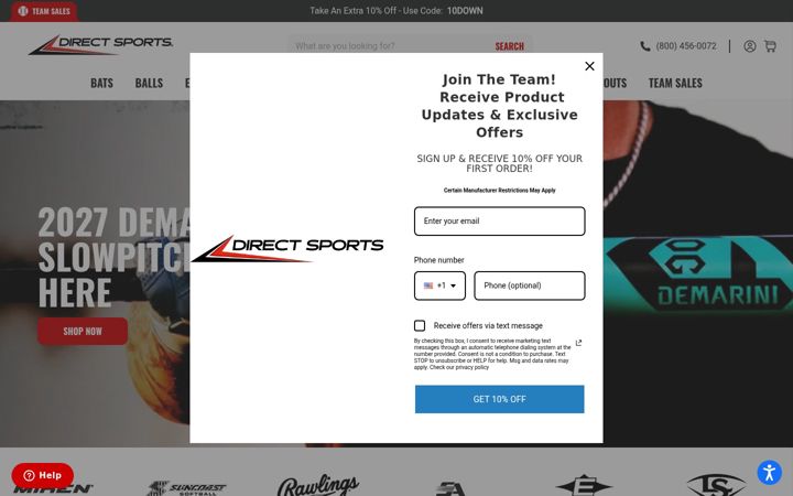 Screenshot von directsports.com