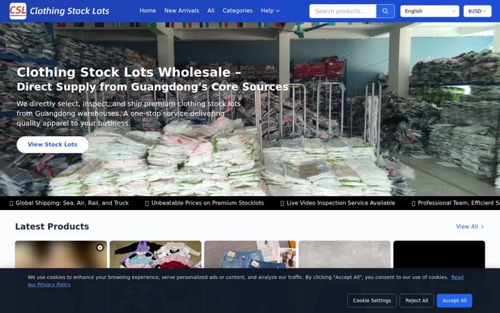 Screenshot of directstocklots.com