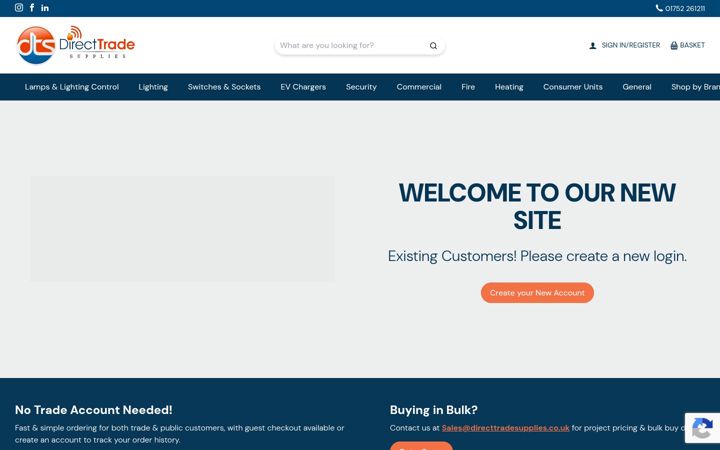 Screenshot ta' directtradesupplies.co.uk