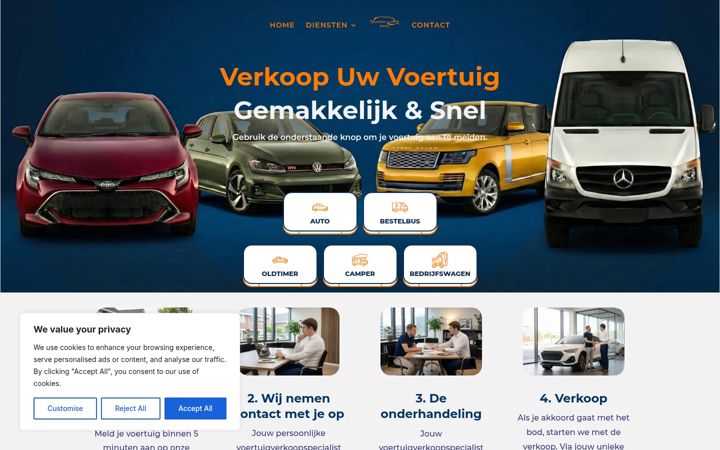 Screenshot von directuwautoverkocht.nl