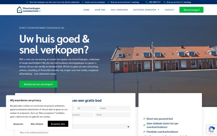 Screenshot von directverkopenmetzekerheid.nl