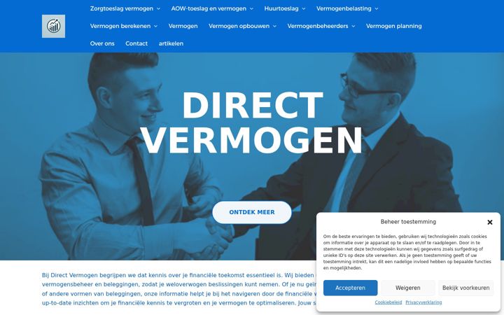 Screenshot von directvermogen.nl