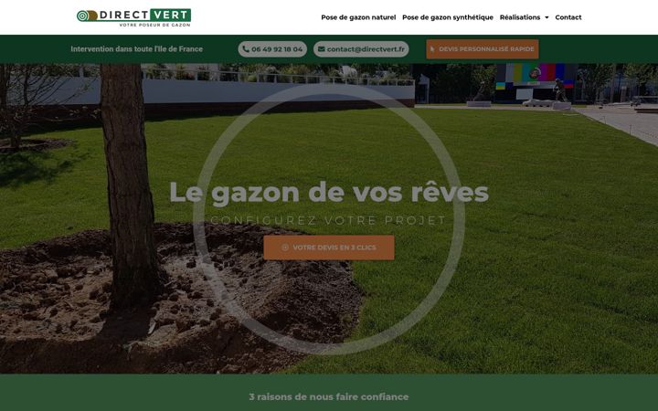 Posnetek zaslona directvert.fr