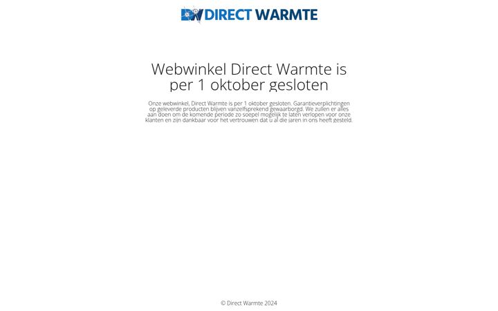 Screenshot von directwarmte.nl