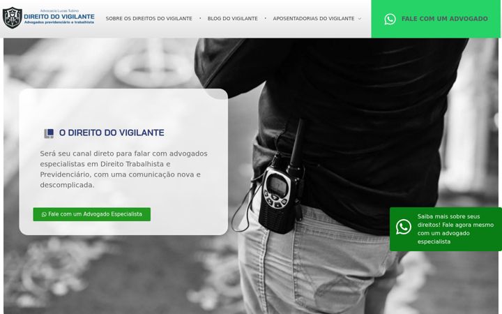 Kuvakaappaus sivustosta direitodovigilante.com.br