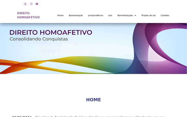 Kuvakaappaus sivustosta direitohomoafetivo.com.br