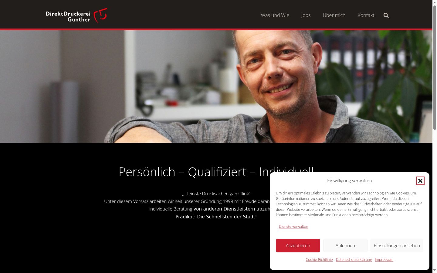Capture d'écran de la bannière de consentement affichée avant toute interaction
