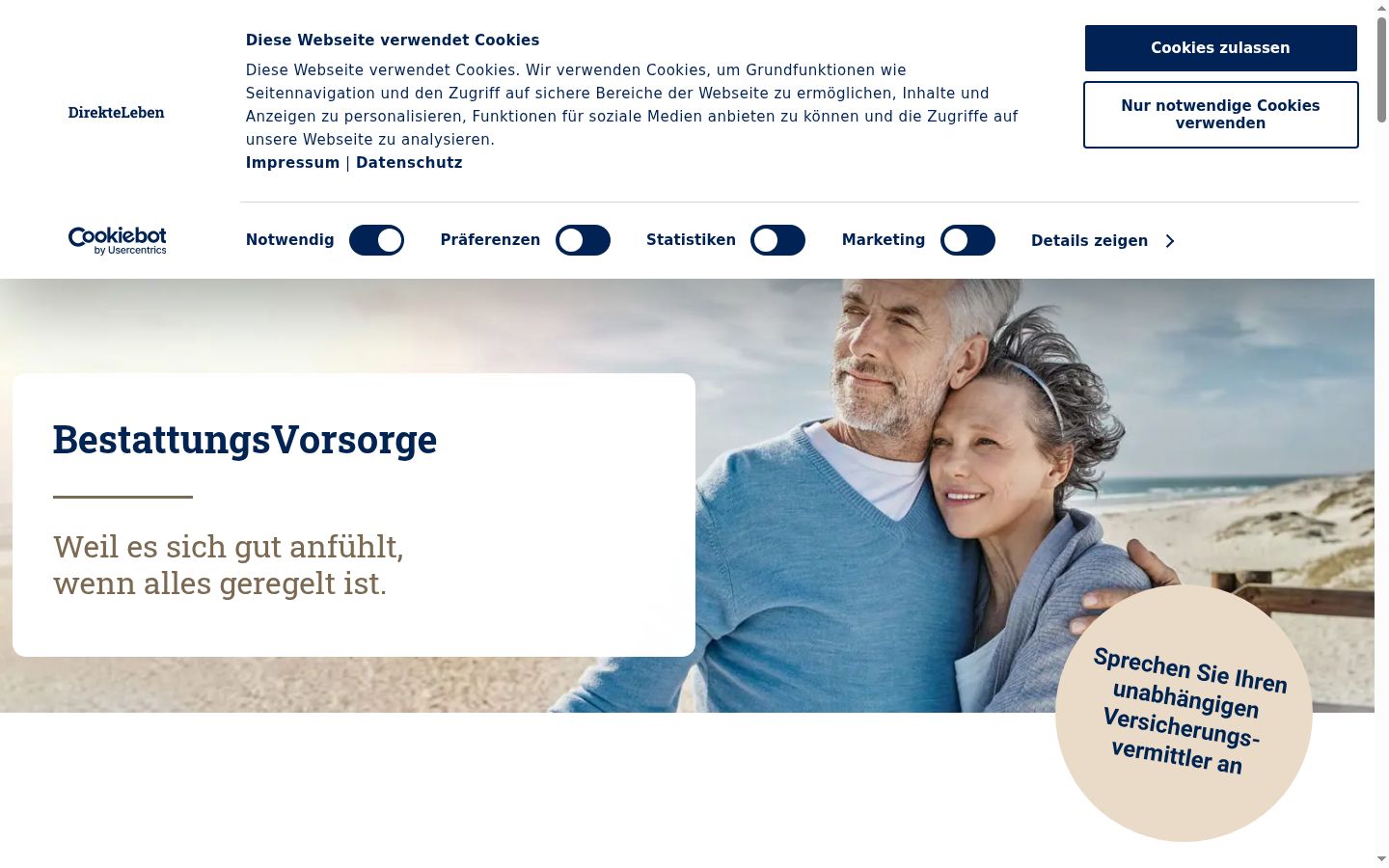 Screenshot tal-banner tal-kunsens muri qabel kwalunkwe interazzjoni
