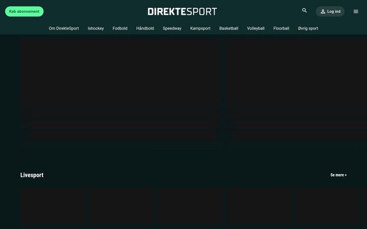 Captura de pantalla de direktesport.dk