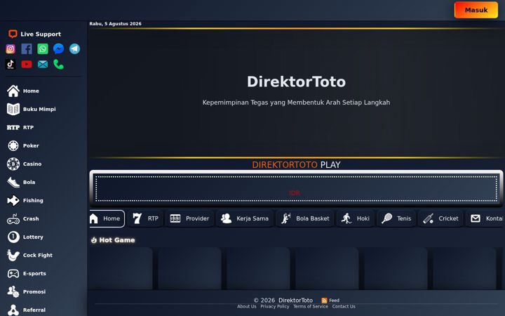 Skjámynd af direktortoto.net