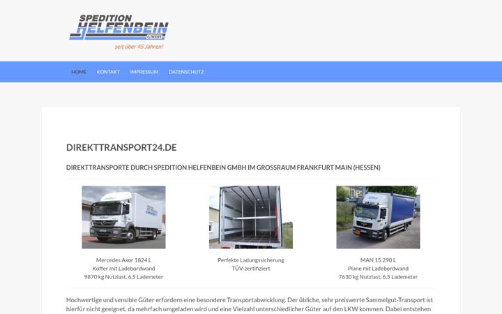 Screenshot of direkttransport24.de