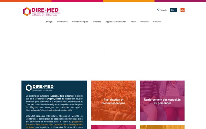 Screenshot of diremedproject.eu