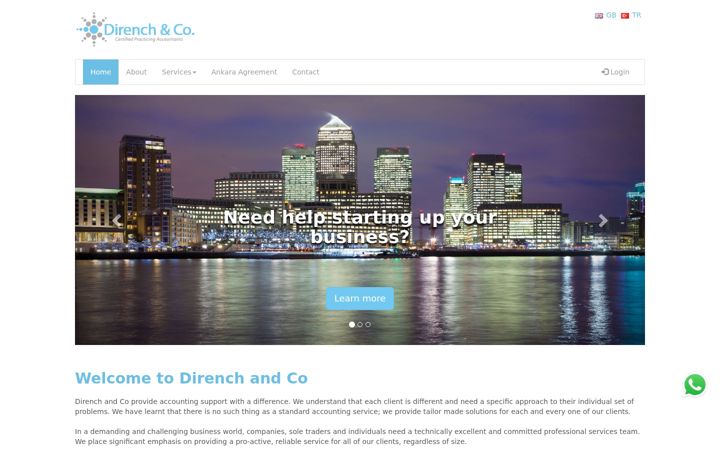 Screenshot of direnchandco.com