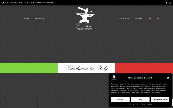 Screenshot of direnzoferrobattuto.it
