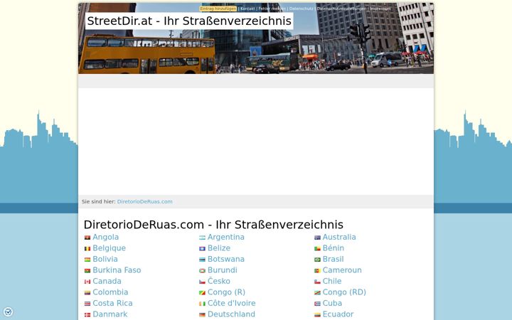 Screenshot of diretorioderuas.com