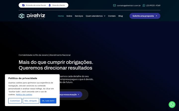 Kuvakaappaus sivustosta diretrizct.com.br