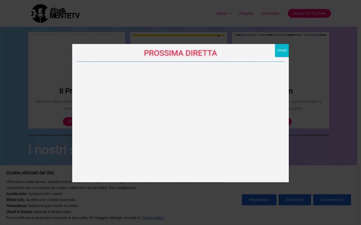 Screenshot of direttamentetv.it