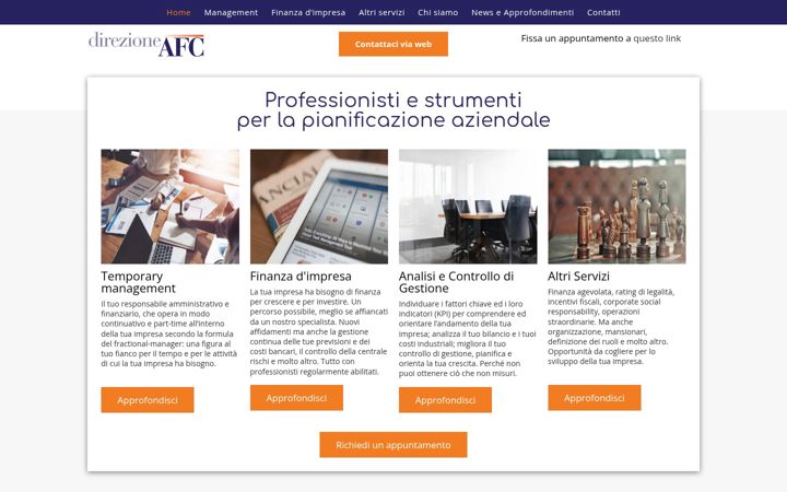Screenshot of direzioneafc.com