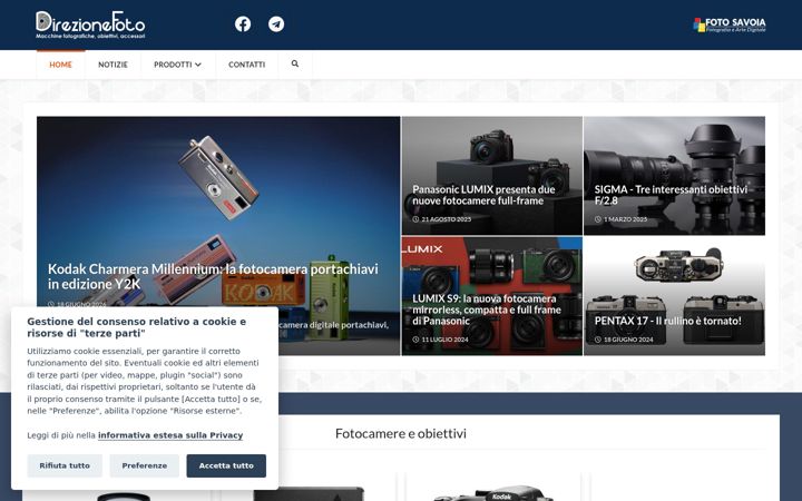 Screenshot of direzionefoto.it