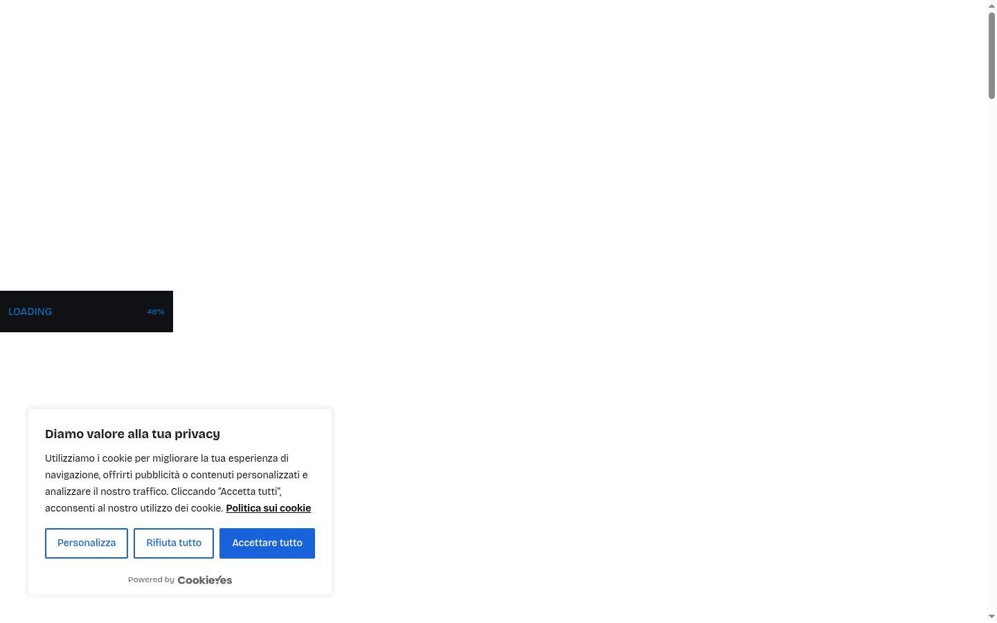 Captura de pantalla del banner de consentimiento mostrado antes de cualquier interacción