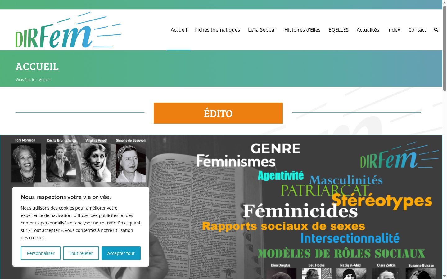 Captura de pantalla del banner de consentimiento mostrado antes de cualquier interacción