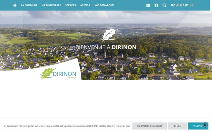 Posnetek zaslona dirinon.fr