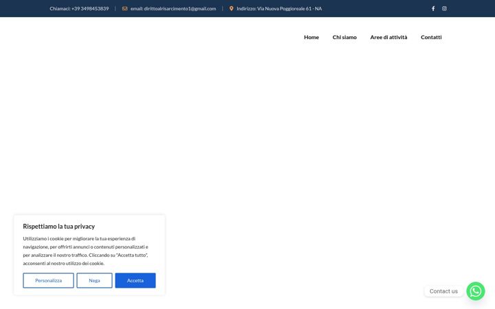 Screenshot of dirittoalrisarcimento.com