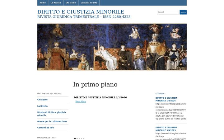 Zrzut ekranu dirittoegiustiziaminorile.it