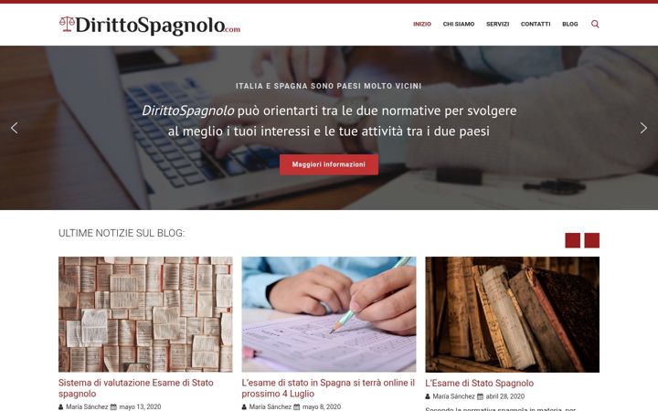 Screenshot of dirittospagnolo.com