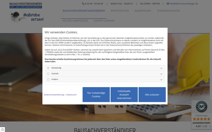 Screenshot of dirk-mauersberger.de
